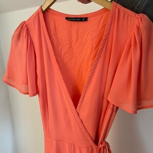 Maxi Dress Ruffle Sleeve Abercrombie & Fitch Wrap Dress